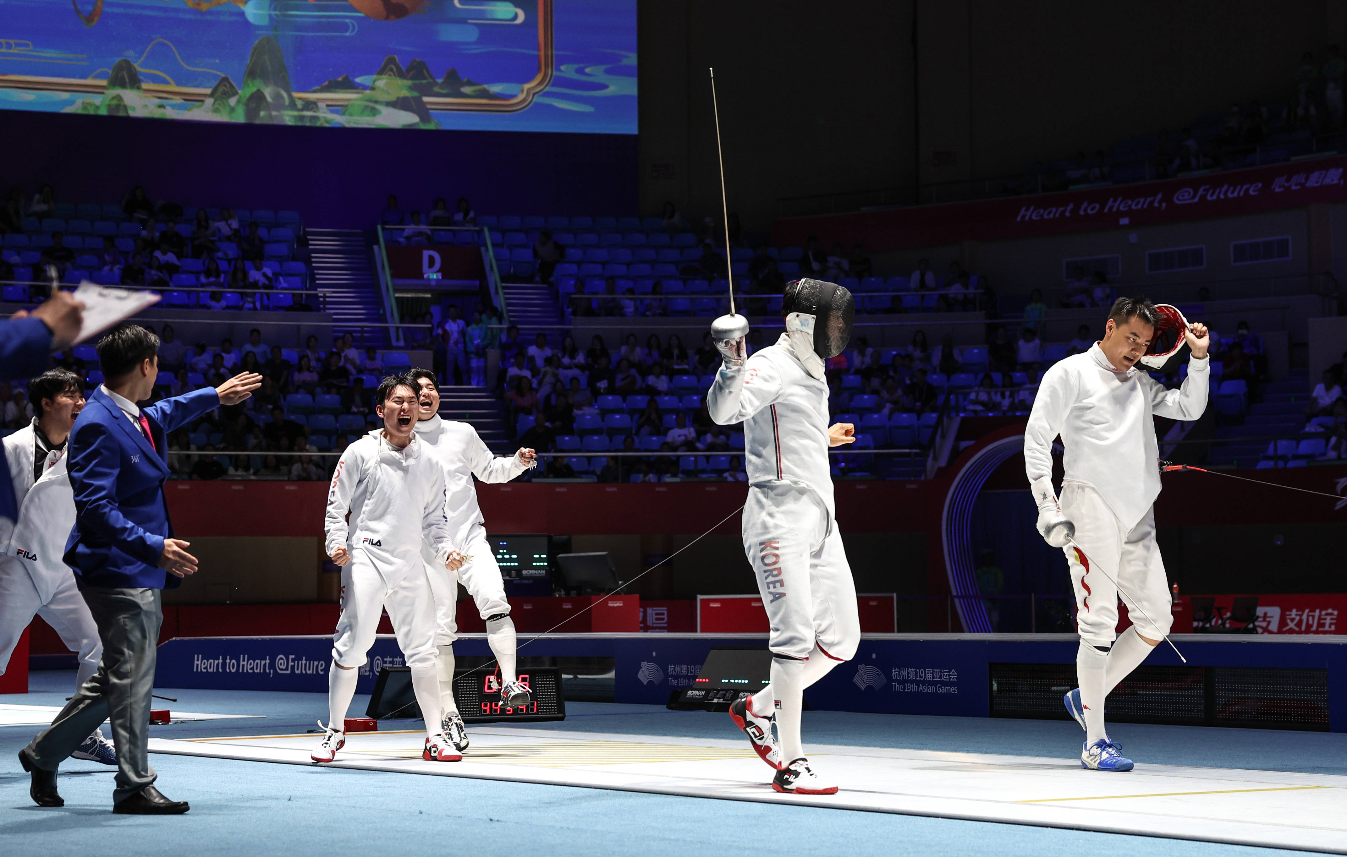 韩国选手在击剑比赛中卫决赛的简单介绍
